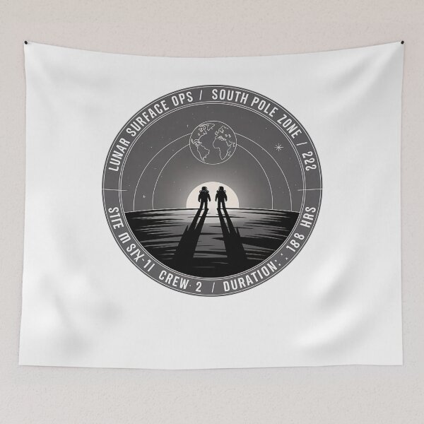 Item preview, 2028 moon landing - Mission data schematic - South Pole descent - 2028 Moon surface operations - Next-gen astronaut - Field science - Lunar researcher – Astrogeology - Science expedition designed and sold by JansenGS.