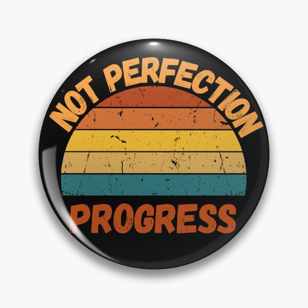 Item preview, Progress Not Perfection Retro Quote designed and sold by VizoArt-Studio.