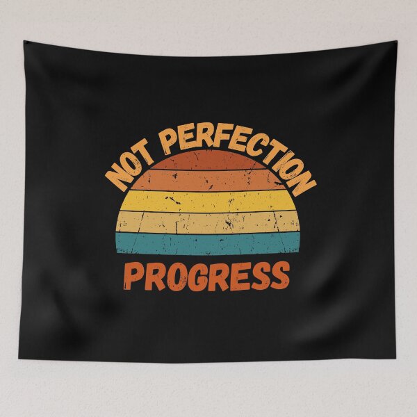 Item preview, Progress Not Perfection Retro Quote designed and sold by VizoArt-Studio.