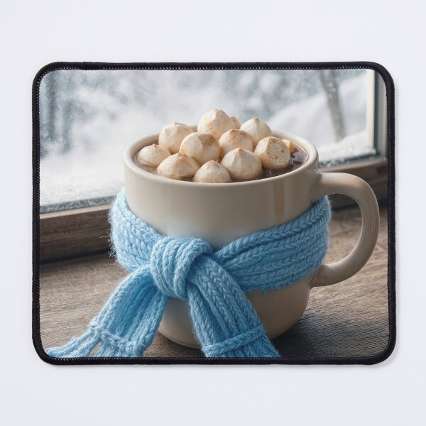 Item preview, Winter Scarf Wrapped Around a Mug of Hot Chocolate designed and sold by Maria Dryfhout.