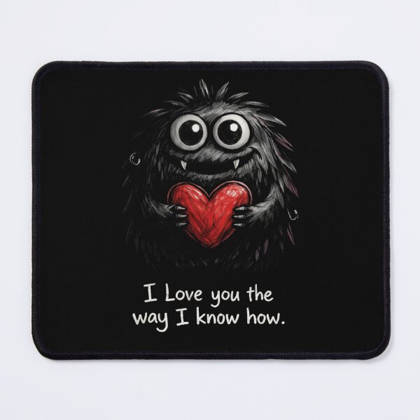 Item preview, I Love You the Way I Know How – Cute Dark Monster designed and sold by Kaurisdigital.