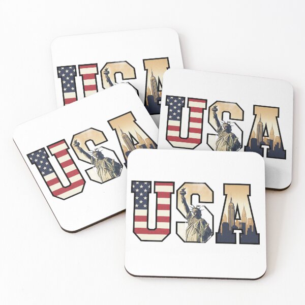 Item preview, USA Typography With Iconic Symbols designed and sold by MIArt Studio.