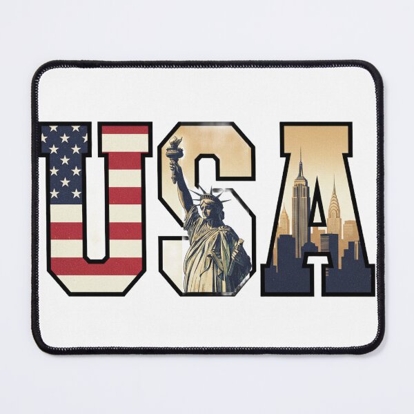 Item preview, USA Typography With Iconic Symbols designed and sold by MIArt Studio.