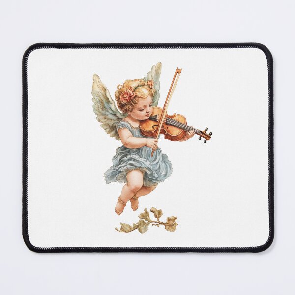 Item preview, Cupid angel playing violin romantic fantasy art designed and sold by olenapetol.