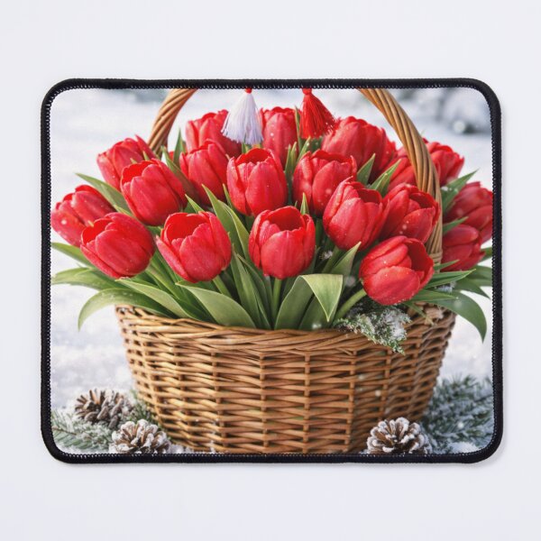 Item preview, Winter Floral Tulip Basket designed and sold by Velaty.