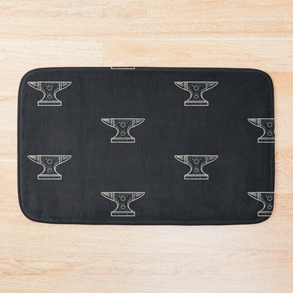 Item preview, Forged Anvil Symbol - Industrial Minimal Metalwork Icon designed and sold by PrintForgeLab.