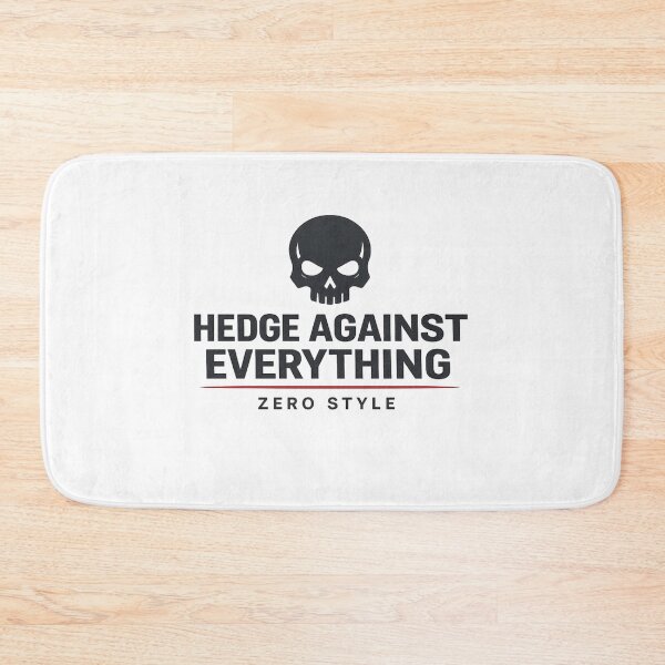 Item preview, Hedge Against Everything – Dark Finance Quote Minimal Skull Design designed and sold by JordanInk Studio.