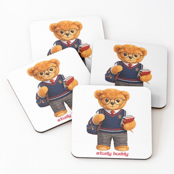 Item preview, Cute School Teddy Bear with Glasses & Backpack - Back to School Gift designed and sold by CuteBear87.
