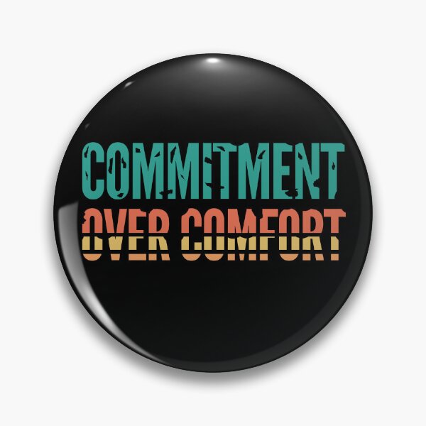 Item preview, Commitment Over Comfort Retro Typography designed and sold by VizoArt-Studio.