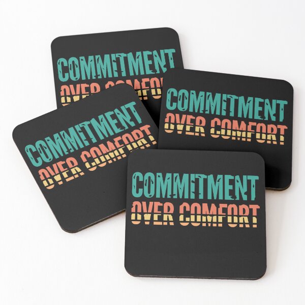 Item preview, Commitment Over Comfort Retro Typography designed and sold by VizoArt-Studio.
