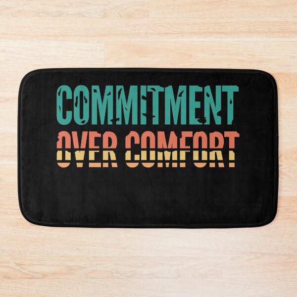 Item preview, Commitment Over Comfort Retro Typography designed and sold by VizoArt-Studio.