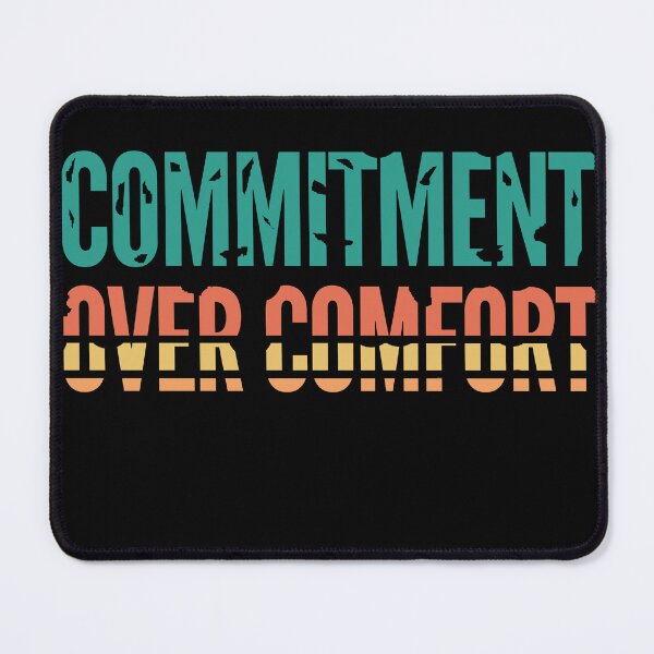 Item preview, Commitment Over Comfort Retro Typography designed and sold by VizoArt-Studio.