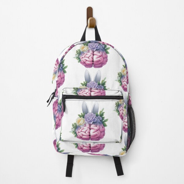 Item preview, Floral brain with bunny ears cute surreal art designed and sold by olenapetol.