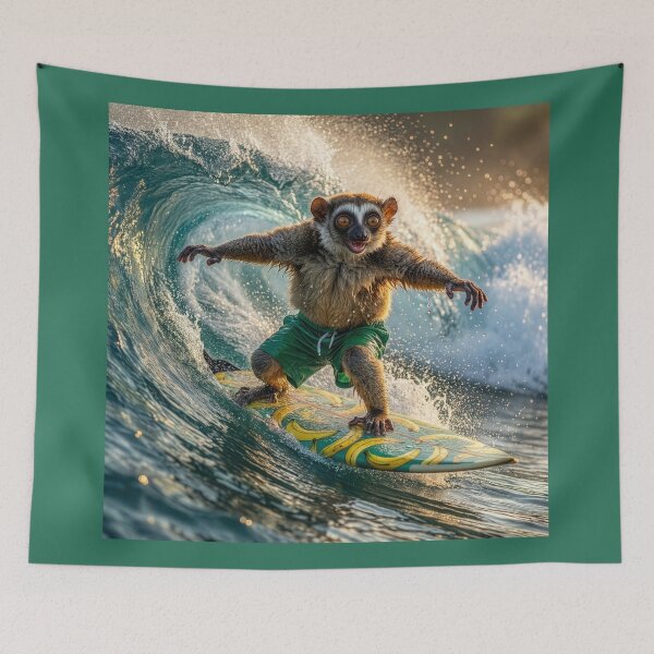 Artikelvorschau, Surfin' Lemur entworfen und verkauft von Tridentulus.