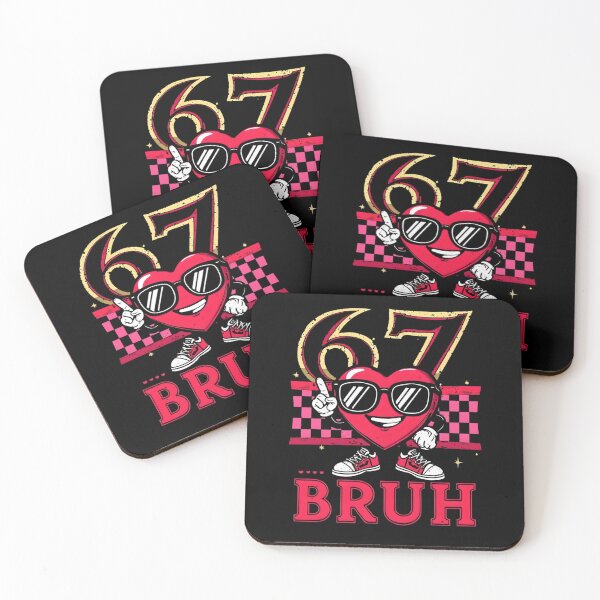 Item preview, 67 Bruh Red Heart Meme designed and sold by LunaMagicStudio.