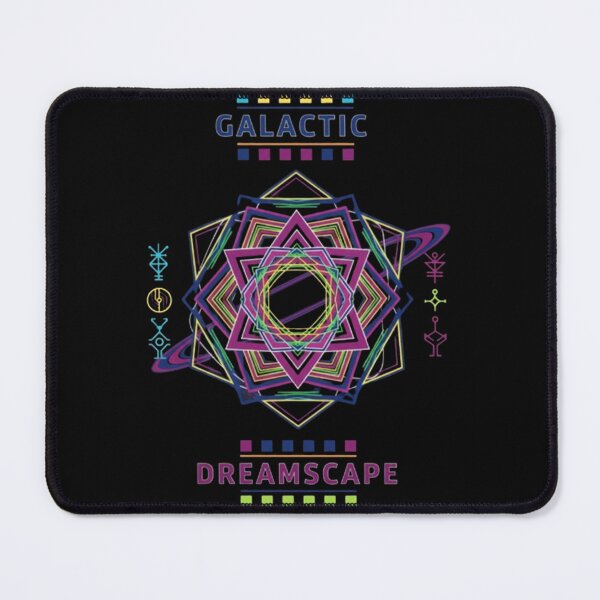 Item preview, Galactic Dreamscape – Neon Cosmic Mandala designed and sold by Dogandesighn.