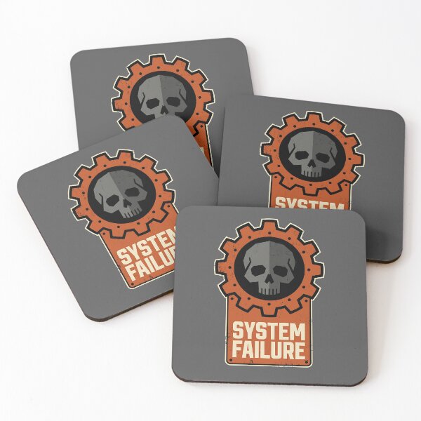 Item preview, Vintage Industrial "SYSTEM FAILURE" Gear Warning Art designed and sold by Mora Atelier Designs.