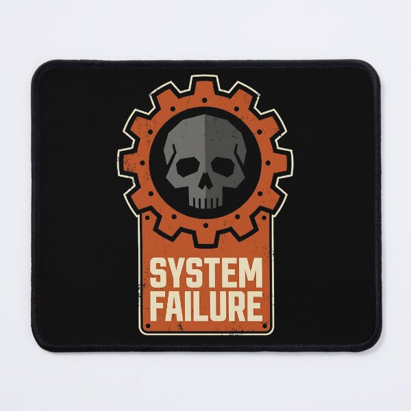 Item preview, Vintage Industrial "SYSTEM FAILURE" Gear Warning Art designed and sold by Mora Atelier Designs.