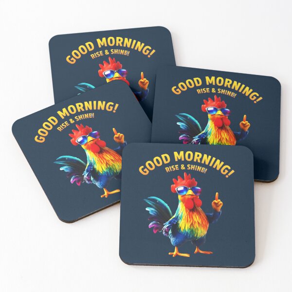 Item preview, Good Morning Rise And Shine Cool Rooster designed and sold by Dakson Design - Fantasy Art.