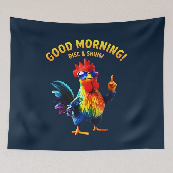 Item preview, Good Morning Rise And Shine Cool Rooster designed and sold by Dakson Design - Fantasy Art.