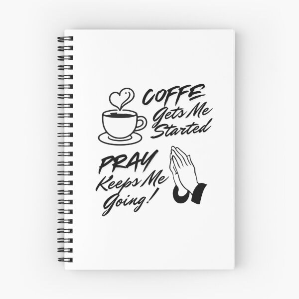 Item preview, Coffee gets me started, prayer keeps me going | Taza y camiseta cristiana con frase divertida designed and sold by kmiDigitalHub.