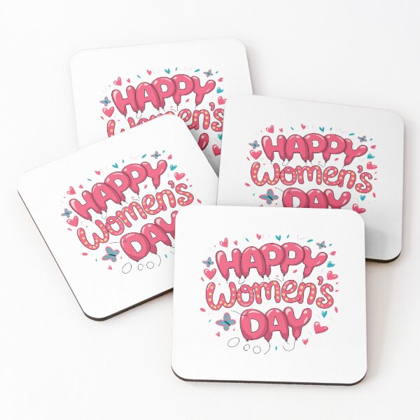 Item preview, Happy Women’s Day Balloon Lettering Celebration Design designed and sold by CleanDecor.