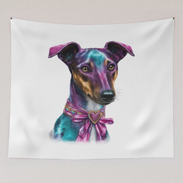 Item preview, Colorful terrier dog portrait fantasy art designed and sold by olenapetol.