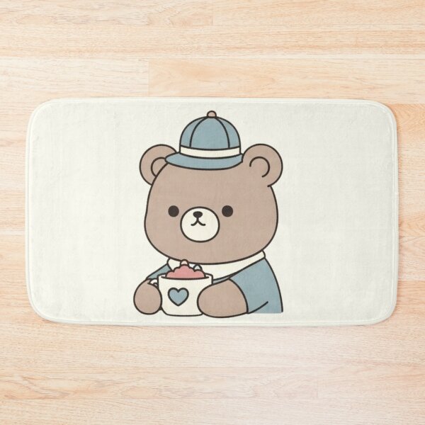 Item preview, Cute Bear Drinking Tea – Kawaii Teddy Illustration with Hat and Cozy Mug designed and sold by soletstudio.