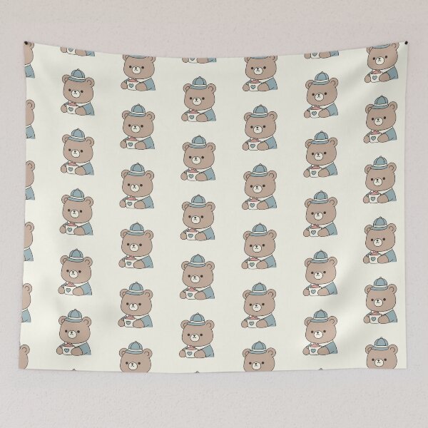 Item preview, Cute Bear Drinking Tea – Kawaii Teddy Illustration with Hat and Cozy Mug designed and sold by soletstudio.