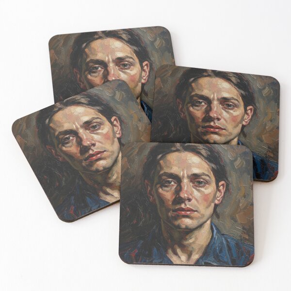 Item preview, Expressive human portrait in impasto oil painting style. designed and sold by Lux-Nova.