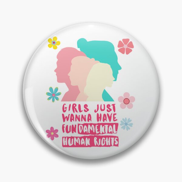 Item preview, Girls Just Wanna Have Fundamental Human Rights Feminist Quote designed and sold by CleanDecor.