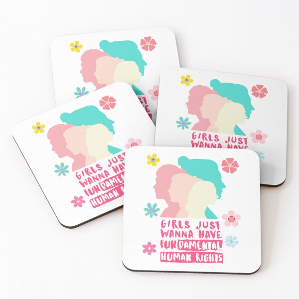 Item preview, Girls Just Wanna Have Fundamental Human Rights Feminist Quote designed and sold by CleanDecor.