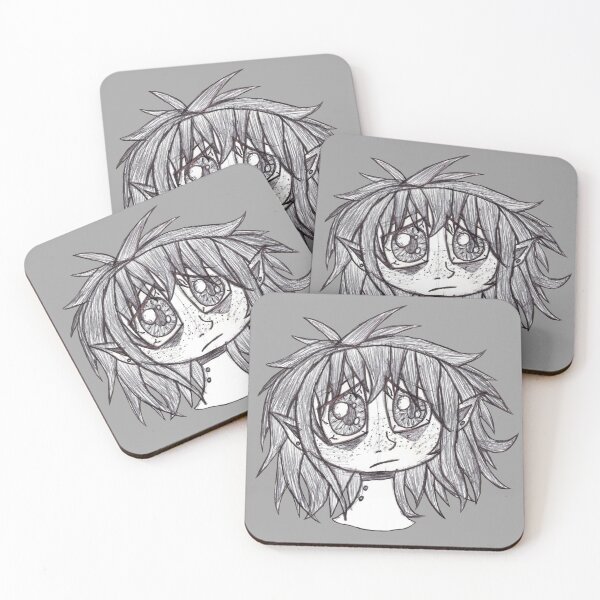 Item preview, creepy cute vampire sketch in pen designed and sold by rabbitvampire .