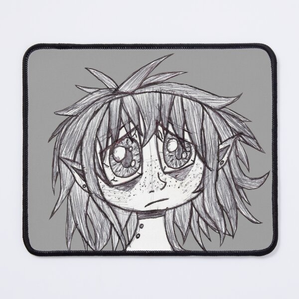 Item preview, creepy cute vampire sketch in pen designed and sold by rabbitvampire .