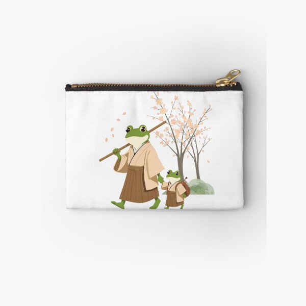 Item preview, Frog & Toad Samurai Frogs Walking in Spring Cherry Blossoms designed and sold by SOUFIANE1991.
