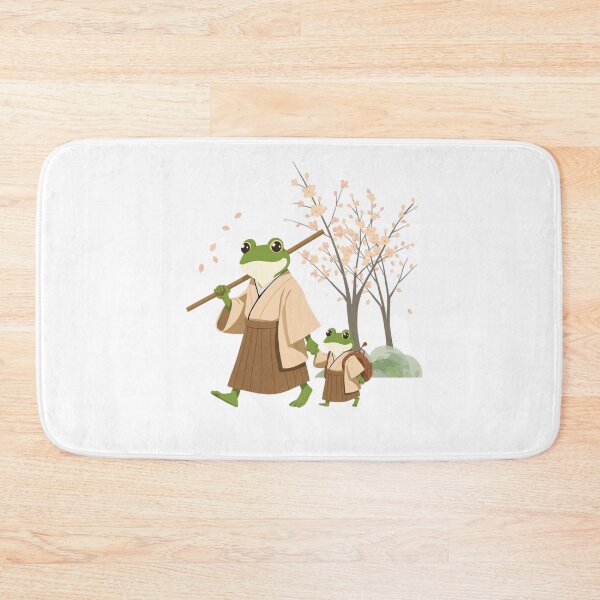Item preview, Frog & Toad Samurai Frogs Walking in Spring Cherry Blossoms designed and sold by SOUFIANE1991.