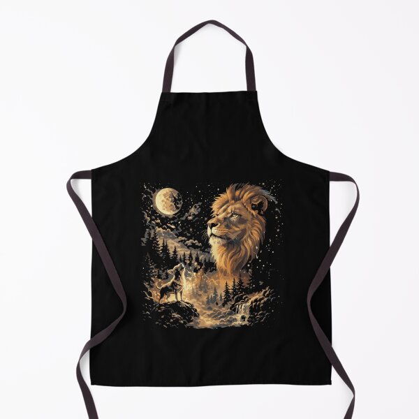 Item preview, Wild Spirit Lion - Celestial Forest and Wolf Double Exposure designed and sold by Evaevonechi.