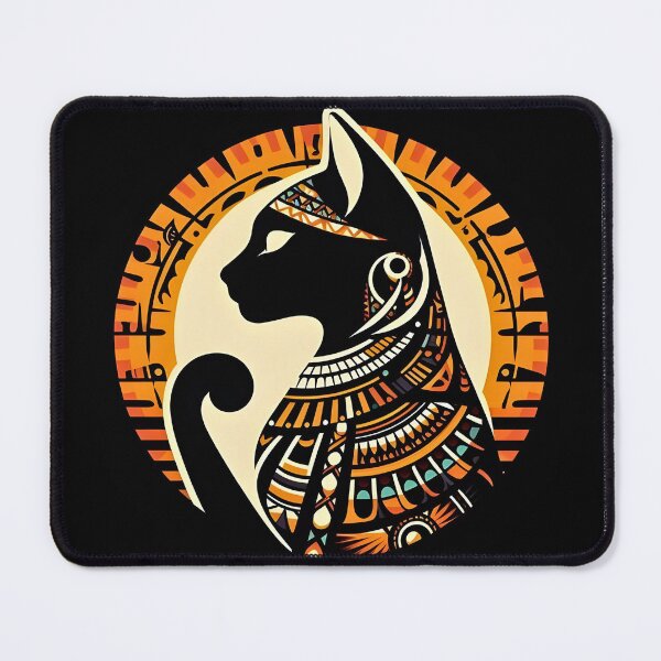 Item preview, Enigmatic Bastet: Egyptian Black Cat Art designed and sold by Egyptology.