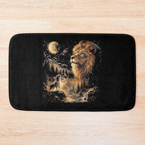 Item preview, Wild Spirit Lion - Celestial Forest and Wolf Double Exposure designed and sold by  MOHAMED.
