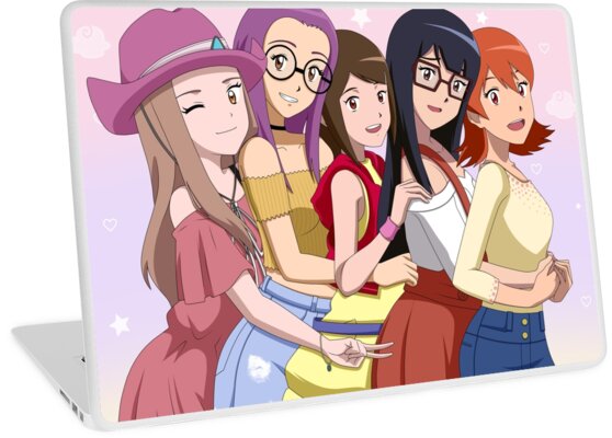 Digimon Adventure Tri Girls Laptop Skins By Jubiamajo Redbubble