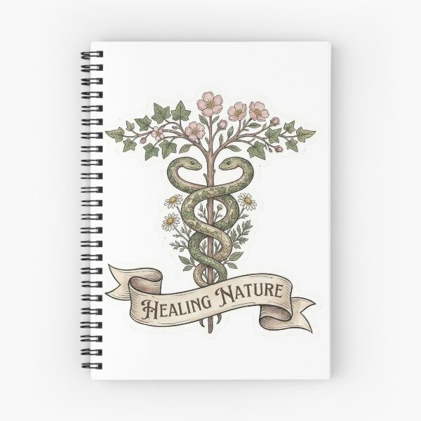Item preview, Healing Nature - Floral Caduceus Medical Symbol designed and sold by Medoodles.