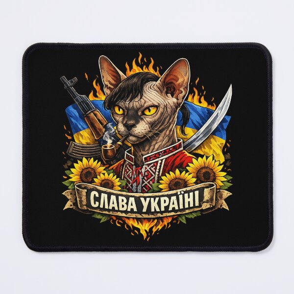 Item preview, Glory to Ukraine Cossack Cat designed and sold by Kikostas.