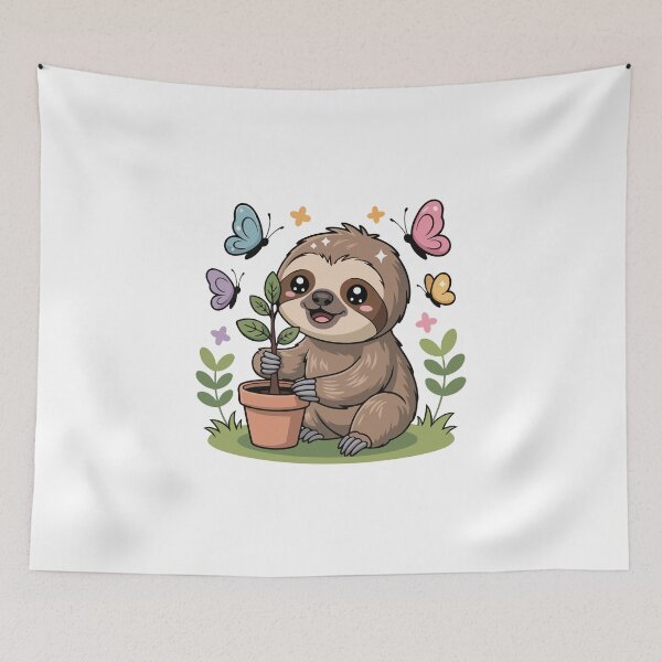 Item preview, Sloth with Butterflies designed and sold by jkrphoto.