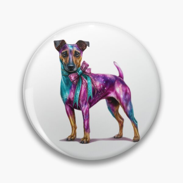 Item preview, Fantasy terrier dog with bow colorful art designed and sold by olenapetol.