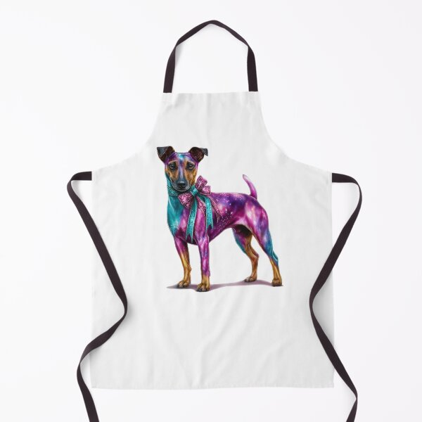 Item preview, Fantasy terrier dog with bow colorful art designed and sold by olenapetol.