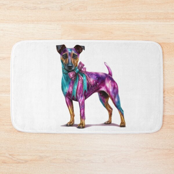 Item preview, Fantasy terrier dog with bow colorful art designed and sold by olenapetol.