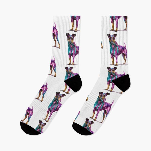 Item preview, Fantasy terrier dog with bow colorful art designed and sold by olenapetol.