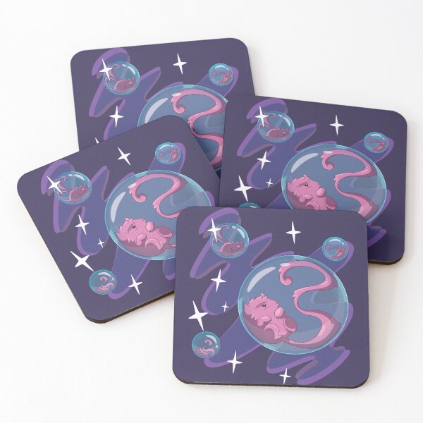 Item preview, Floating Space Cats in Bubbles - Cute Cosmic Art designed and sold by Groslat Art Experiments.