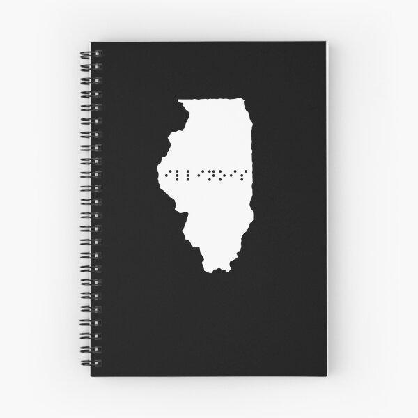 Item preview, ILLINOIS State Shape Braille Shirt designed and sold by brizodesign.