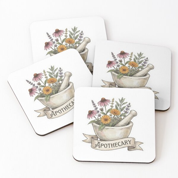 Item preview, Apothecary Vintage Mortar & Pestle - Floral Pharmacy designed and sold by Medoodles.